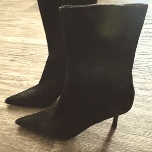 2 pair Italian leather boots/heels